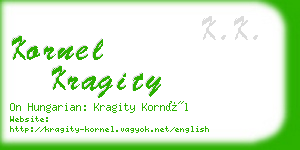 kornel kragity business card